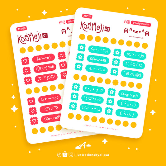 Kaomoji Moods Sticker Sheet
