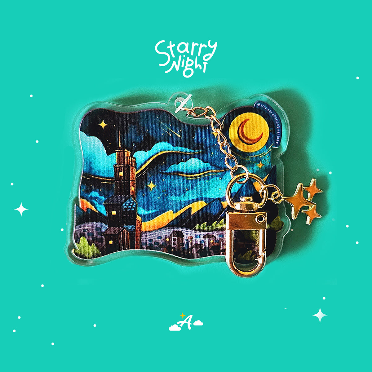 Starry Night Acrylic Charm